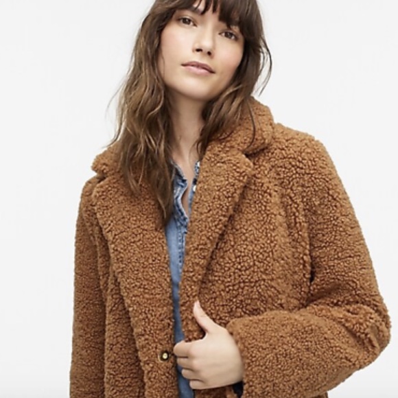 J Crew Teddy Sherpa Coat 